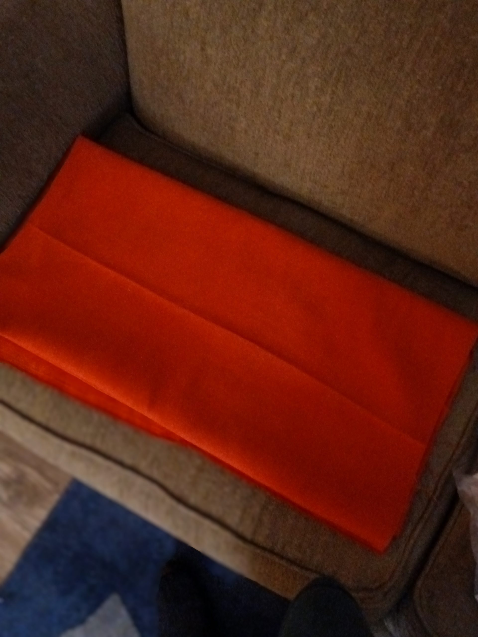 1 1/2 yards Vintage Suede (Rust Color)
