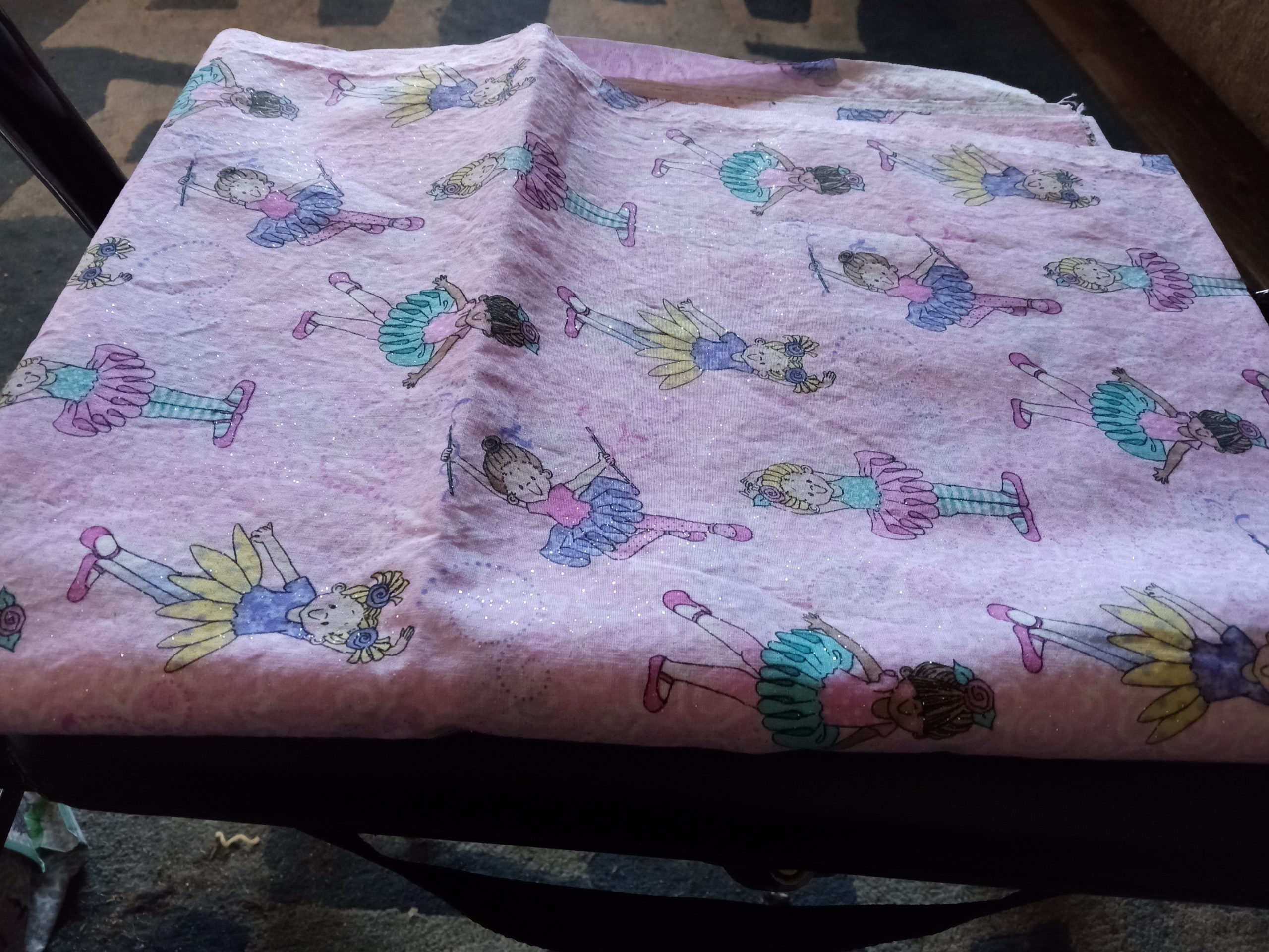Twirly Pink Ballerina Fabric