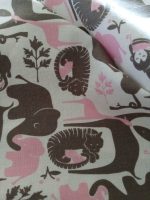 Pink and Grey Animal Print Fabric