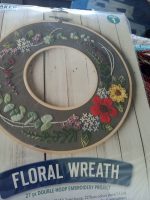 Floral Wreath and Bicycle Ride Stitch Kits