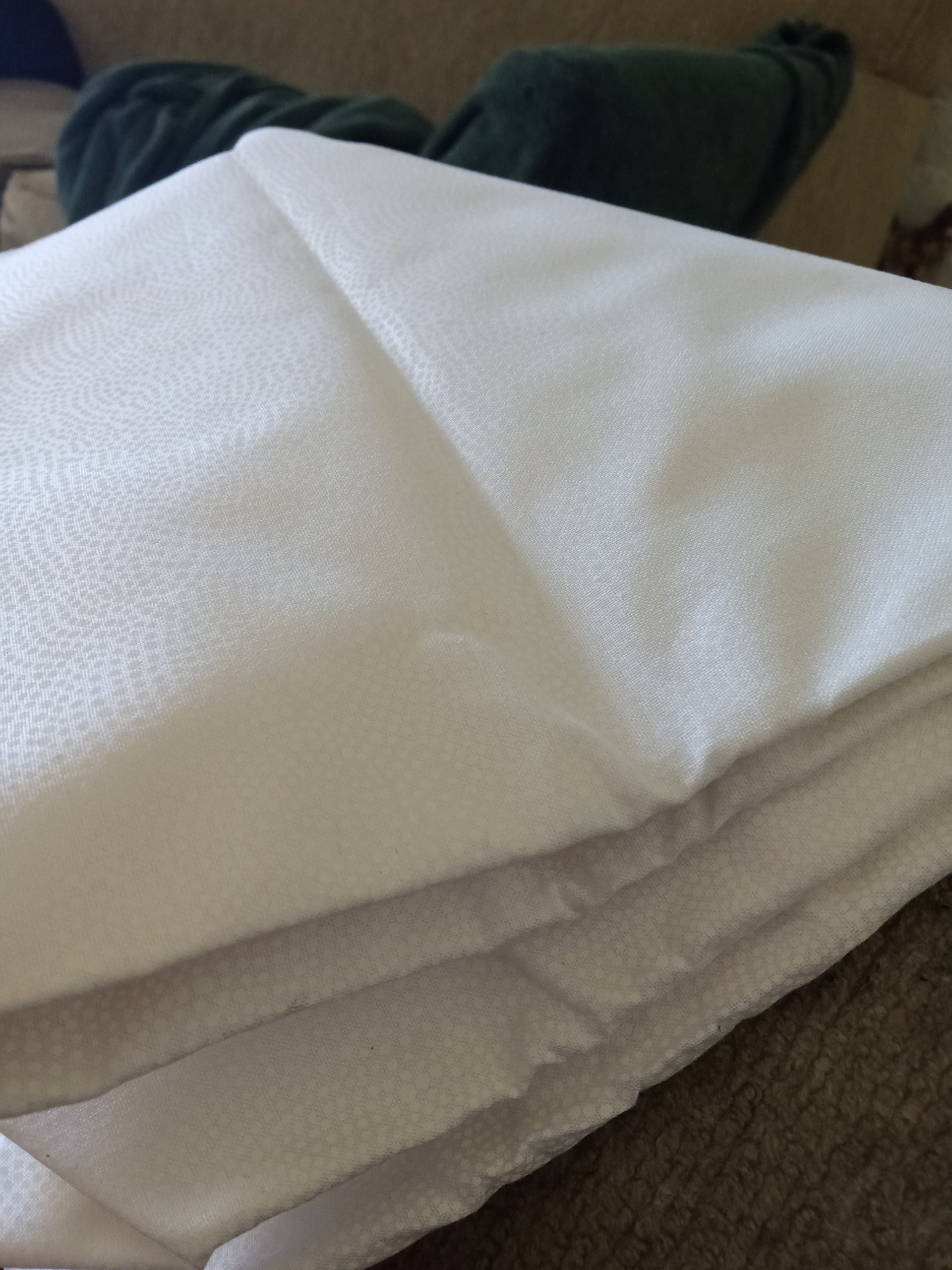 Pebbles, White on White Fabric