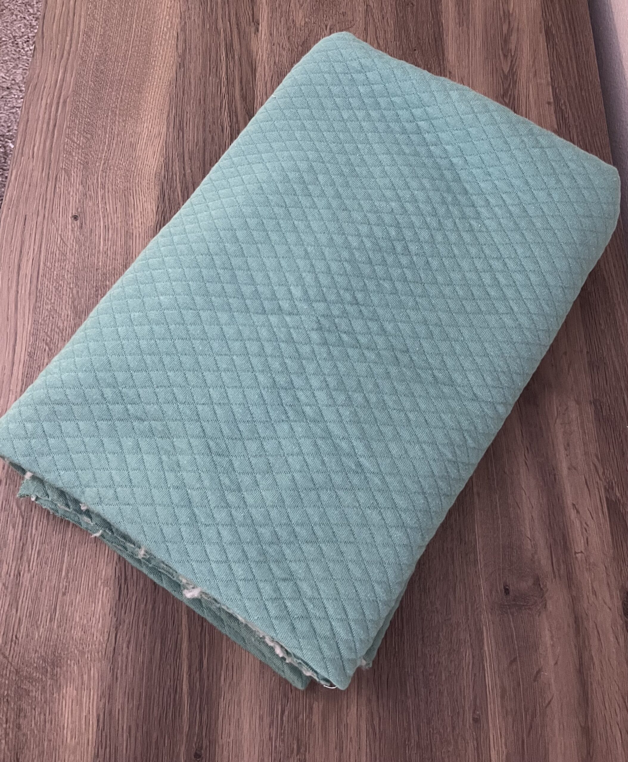 Quilted soft cotton jersey fabric, 1.7 m/1.8 yds